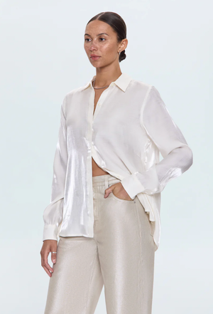 Pistola Tilda Button Down Blouse in Ecru
