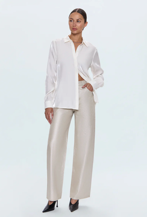 Pistola Tilda Button Down Blouse in Ecru