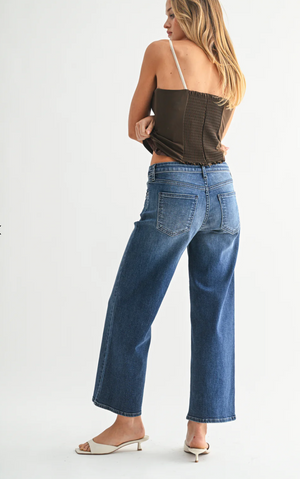 Petite Slim Wide Leg Jeans