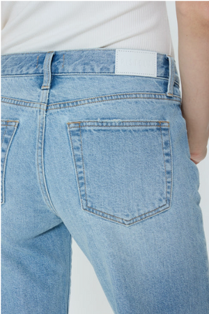 Pistola Issa Mid Rise Relaxed Straight Jeans in Road Trip