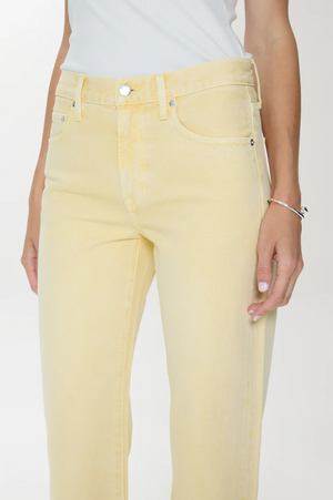 Pistola Lexi Mid Rise Bowed Straight in Day Glow Yellow