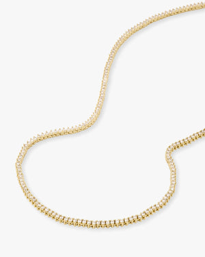 Melinda Maria Baby Not Your Basic Gold Tennis Necklace 18'