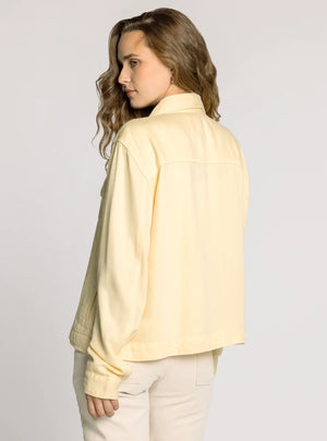 Jackie Denim Jacket in Butter Yellow