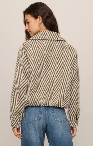 Z Supply Dunaway Bubble Jacket in Dark Chocolate