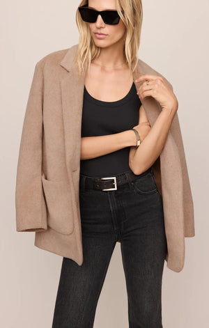 Z Supply Hutton Oversize Blazer in Classic Camel