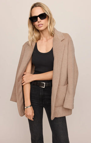 Z Supply Hutton Oversize Blazer in Classic Camel