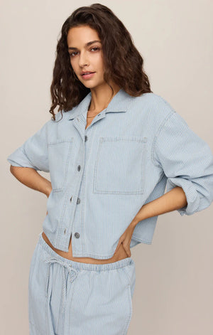 Z Supply Erin Seaboard Stripe Railroad Jacket