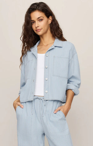 Z Supply Erin Seaboard Stripe Railroad Jacket