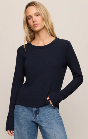 Z Supply Junie Long Sleeve Tee in Eclipse