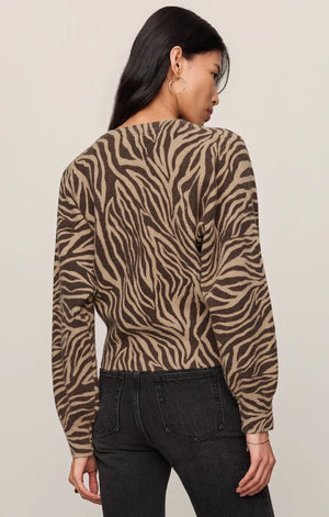 Z Supply All The Wild Cardigan in Dark Chocolate