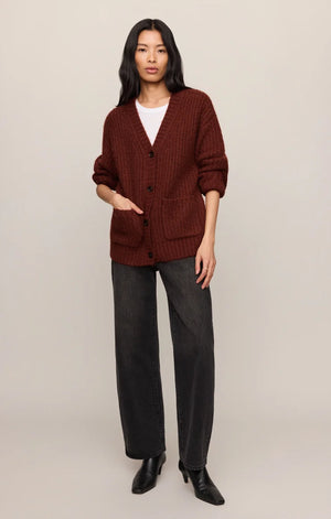 Z Supply Whitmore Cardigan in Velvet Rouge