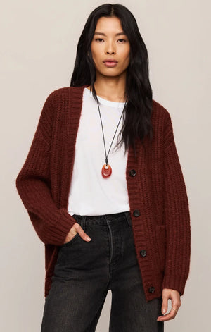 Z Supply Whitmore Cardigan in Velvet Rouge