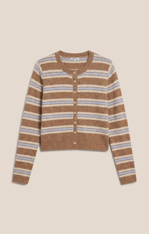 Z Supply Medina Stripped Cardigan in Golden Caramel