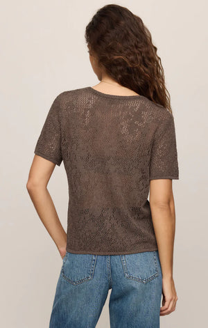 Z Supply Waverton Short Sleeve Tee in Cocoa