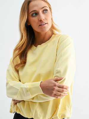 Mineral Cloud Bubble Hem Long Sleeve Shirt