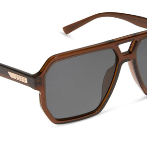 DIFF Cameron Whiskey + Grey Polarized Sunglasses