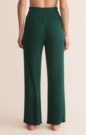Z SUPPLY Dawn Smocked Rib Pant in Mistletoe