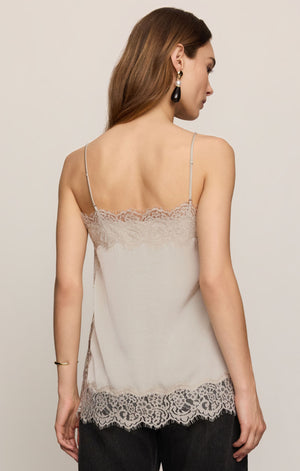 Z Supply Roselle Lace Cami in Frosted Pearl