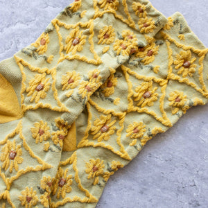 Women's Antique Floral Casual Socks