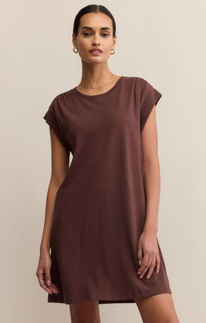 Z Supply ROUTINE SHIFT MINI SANDALWOOD DRESS