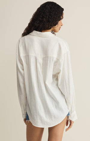 Z Supply The Perfect Line Button Down in White