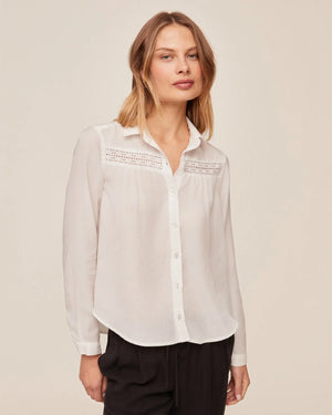 Bella Dahl LS Shirt with Lace Inset