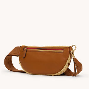 Hammitt Charles Medium Crossbody in Raffia with Gold