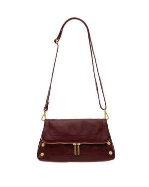 Hammitt Beverly Med Bag in Cherrywood Pebble/Brushed Gold