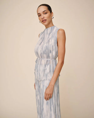 Bella Dahl Mock Neck Top W/ Tie Belt