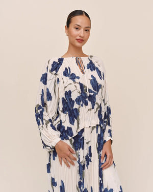 Bella Dahl Pleated Tie Front Top