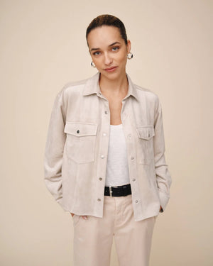 Bella Dahl Seamed Pocket Panna Cotta Jacket