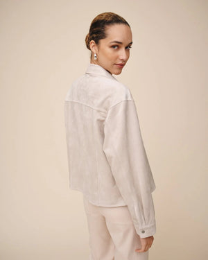Bella Dahl Seamed Pocket Panna Cotta Jacket