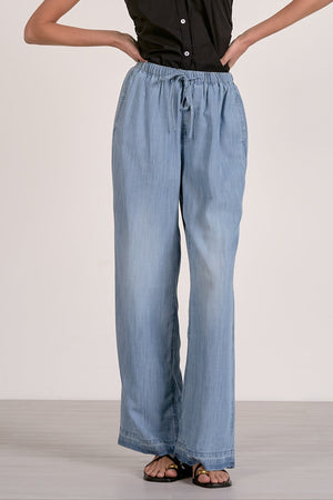 Chambray Drawstring Pants