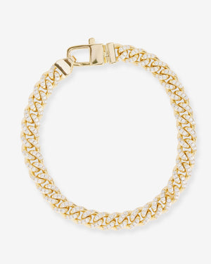 Melinda Maria Pavé Julian Cuban Gold Chain Bracelet