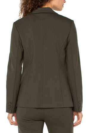 Liverpool Forest Night Olive Fitted Blazer