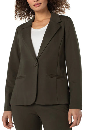 Liverpool Forest Night Olive Fitted Blazer