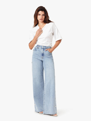 Habitual Gemma Studded Wide Leg Slouch Jeans