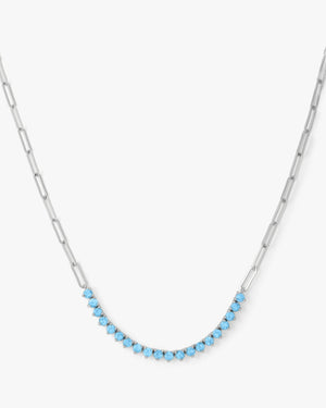 Melinda Maria Not Your Basic Blue Opal Samantha Tennis Necklace