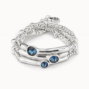 Uno De 50 Delirium Silver Bracelet with Blue Stones