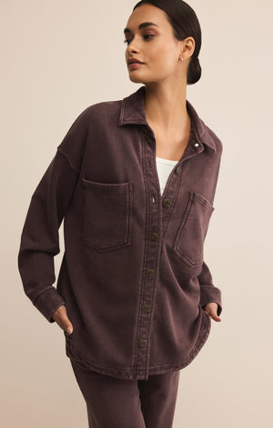 Z Supply ALL DAY KNIT Chocolate Brown JACKET