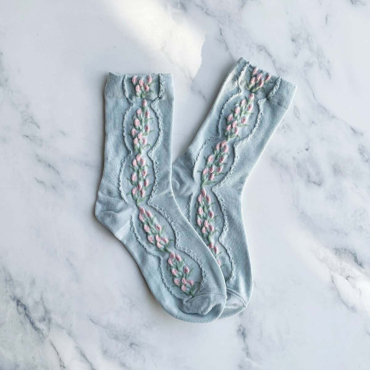 Women's Antique Tulip Flower Socks