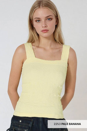 NIKIBIKI Lace Textured Square Top - 8 Colors