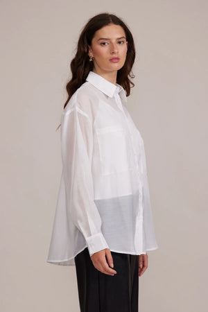 Lucy Paris Carlen Cargo Pocket White Top