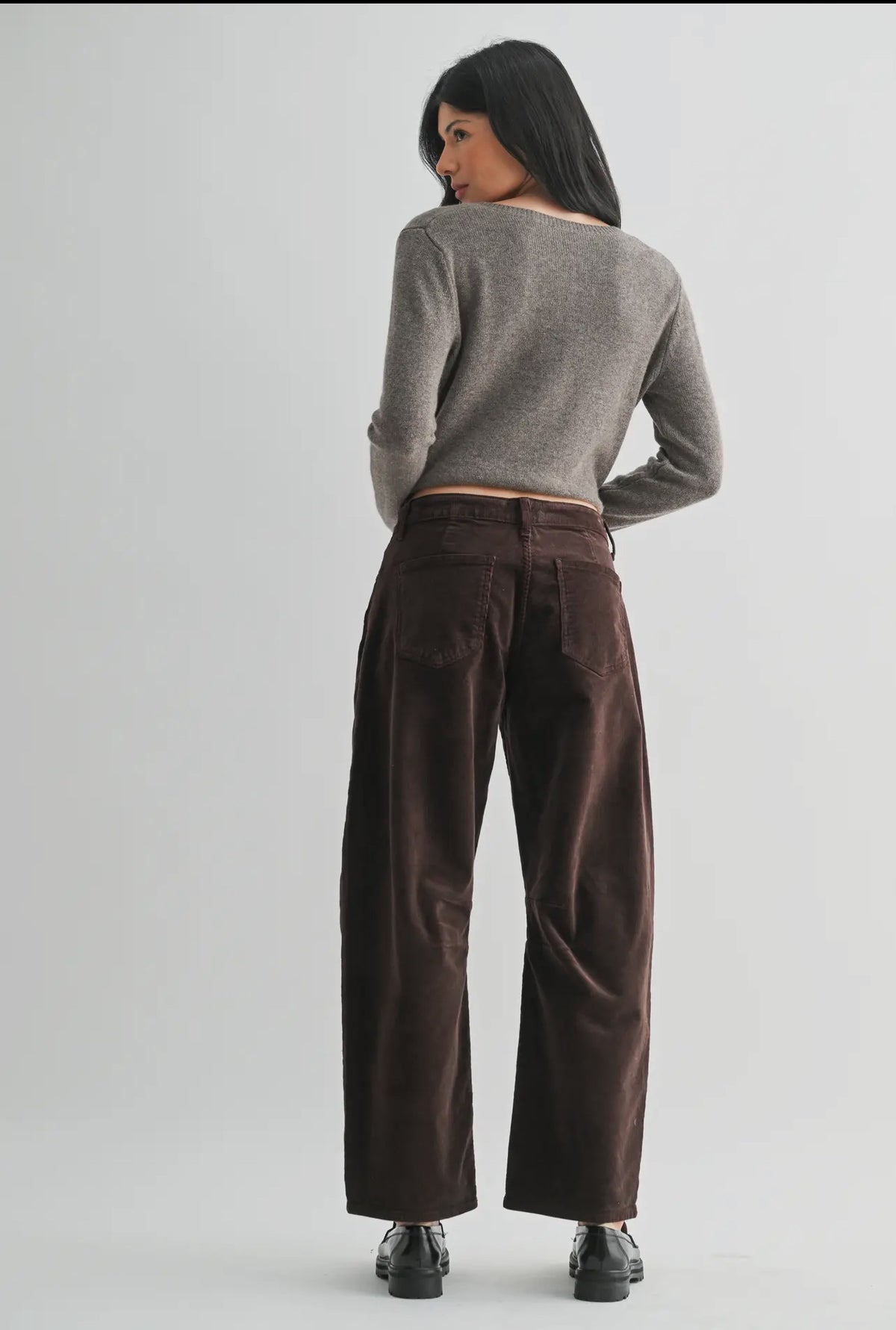 Just Black Denim Corduroy Barrel Jean