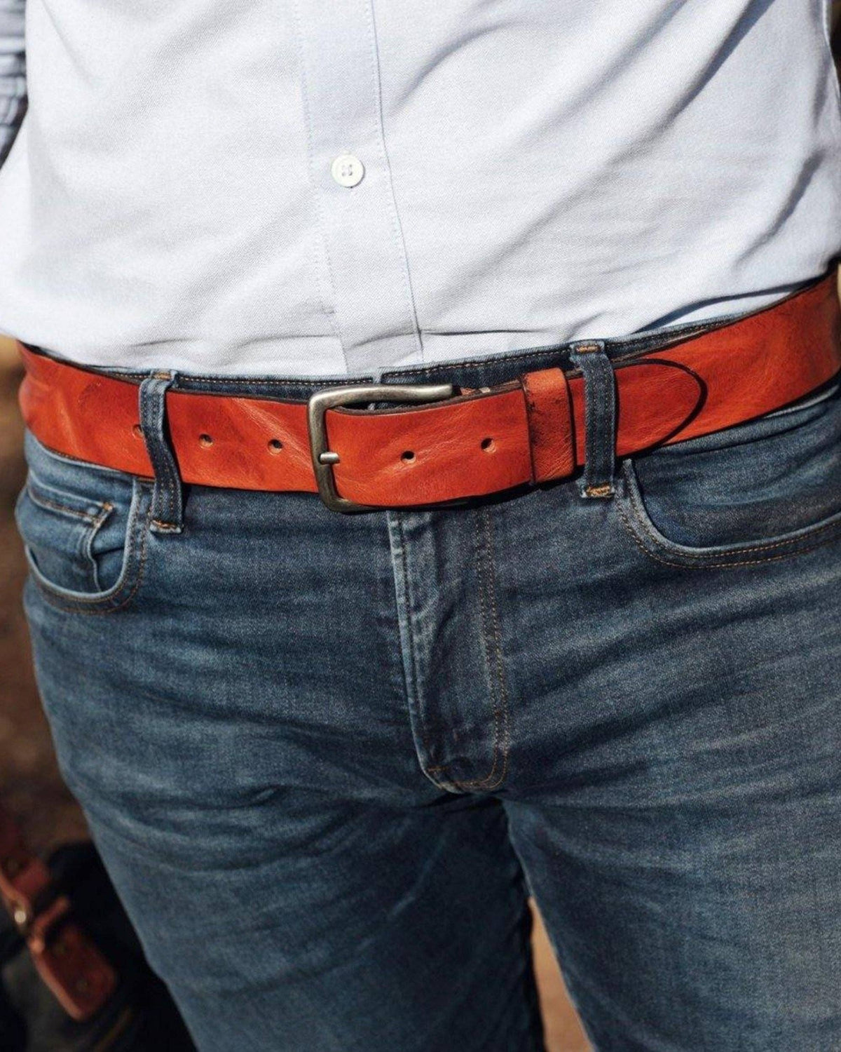 Dani Leather Belt with Silver Buckle