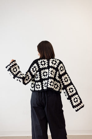 Great Day Crochet Knit Sweater Cardigan