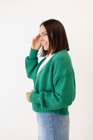 Virgin Green Cardigan Sweater