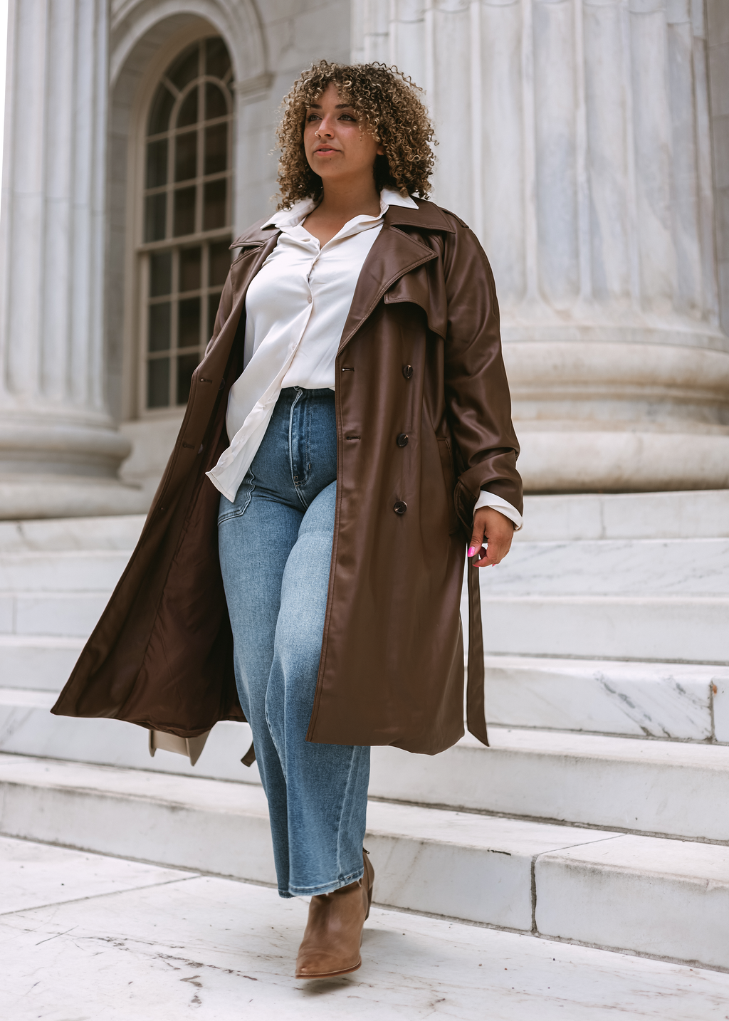 Steve Madden Dark Brown ILIA TRENCH COAT