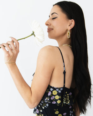 Sahira Camila Link Gold Earrings