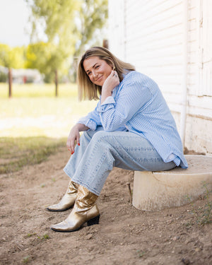 Danaro Gold Metallic Cowboy Boot